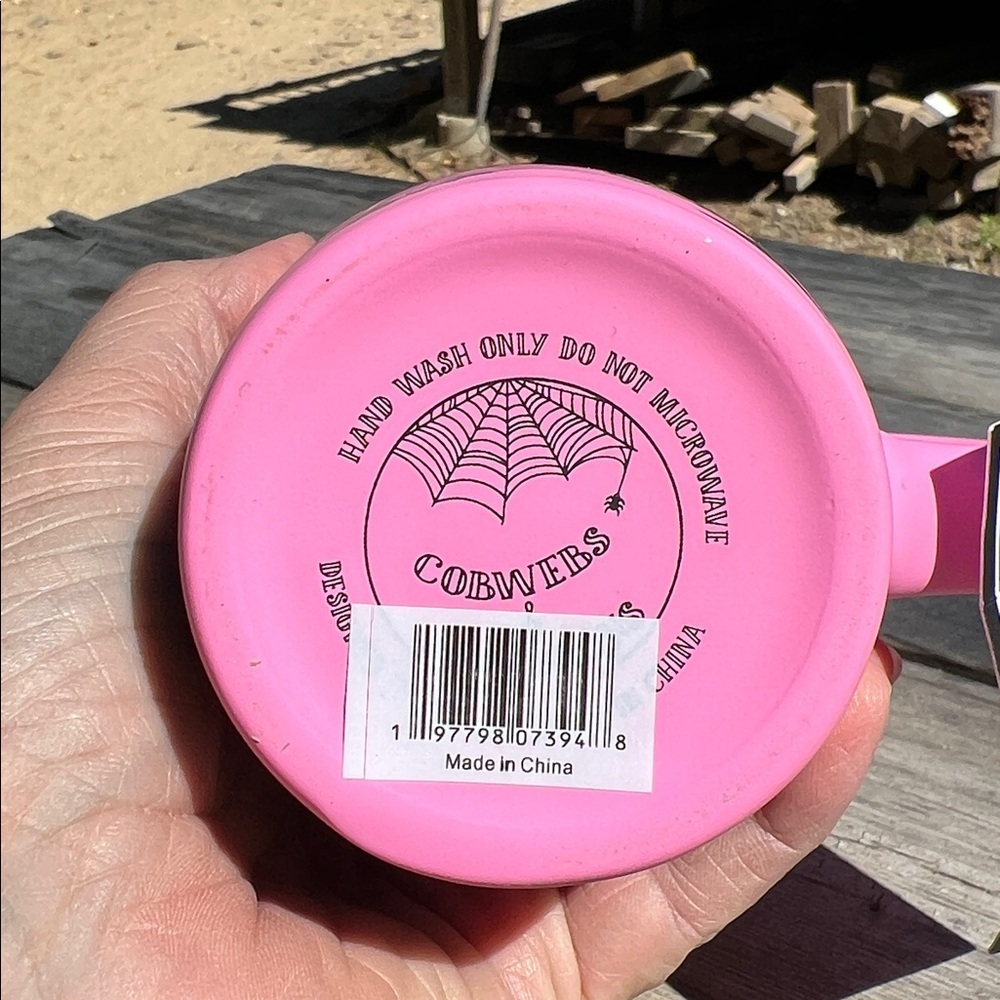 Pink Halloween Skeleton Hand Mug @ 10 oz - Picture 10 of 10